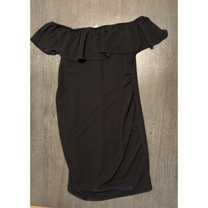 Coming Soon Women's Maternity Black Ruffle Dress Size XL